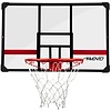 Avento® Basketball board + Ring + Net • LEGENDS LEAGUE • Transparent/Red