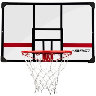 Avento® Panneau de basketball + Anneau + Filet • LEGENDS LEAGUE • Transparent/Rouge