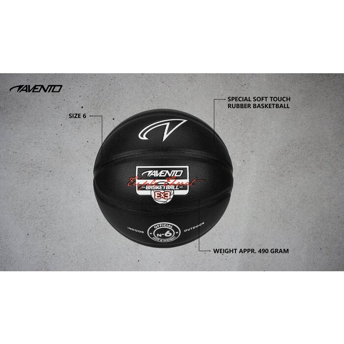 Avento® Avento® - Basketbal Maat 6 • TRIPLE THREAT • Zwart/Wit