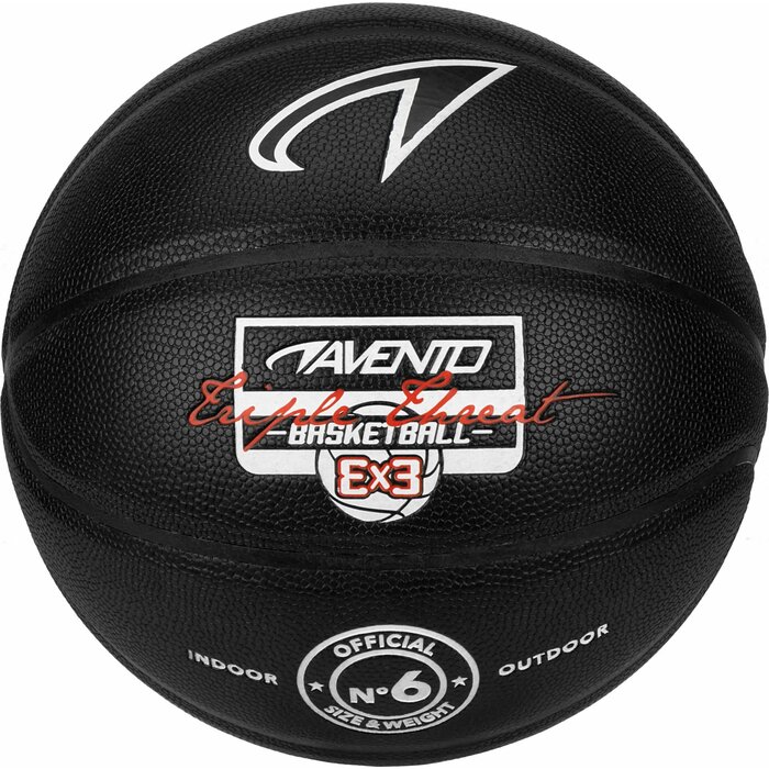 Avento® Avento - Basketball Size 6 • TRIPLE THREAT • Black/White
