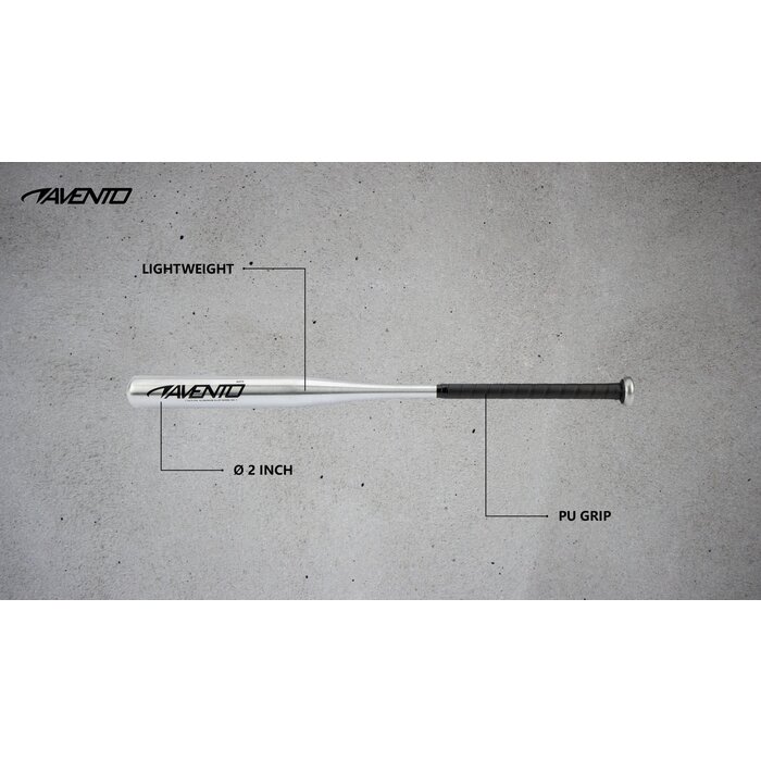 Avento® Avento - Honkbalknuppel Aluminium • 81 CM • Zilver