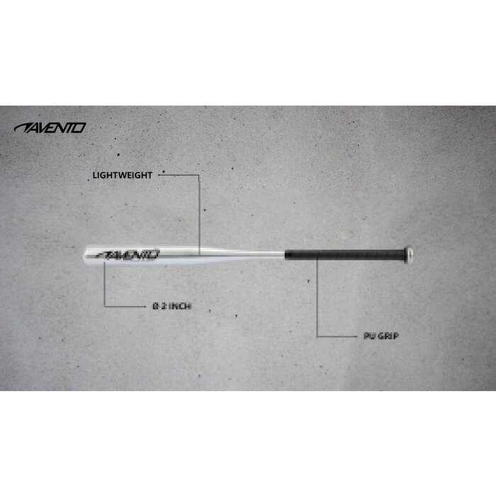 Avento® Avento - Batte de baseball Aluminium • 78 CM • Argent