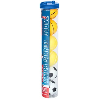 Get & Go® Get & Go® - Tafeltennisballen met Print in Koker • 6 Stuks • Wit/Oranje