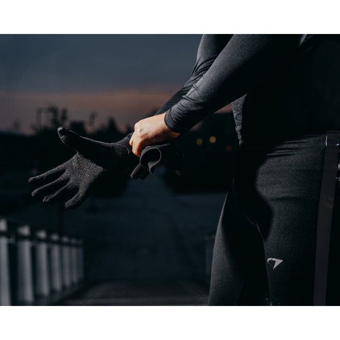 Avento® Avento - Sports gloves with touchscreen tip • BASIC BLACK • Black