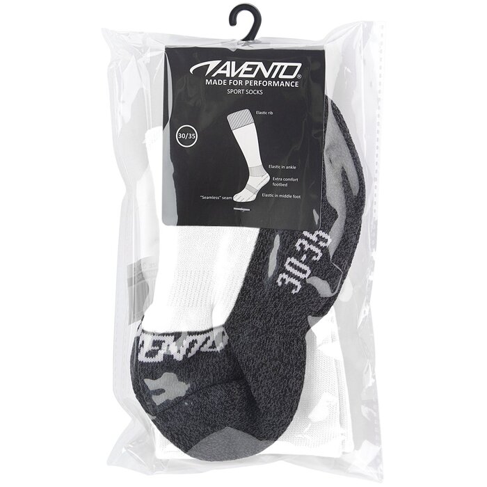 Avento® Avento - Chaussettes de football - Blanc/Gris chiné