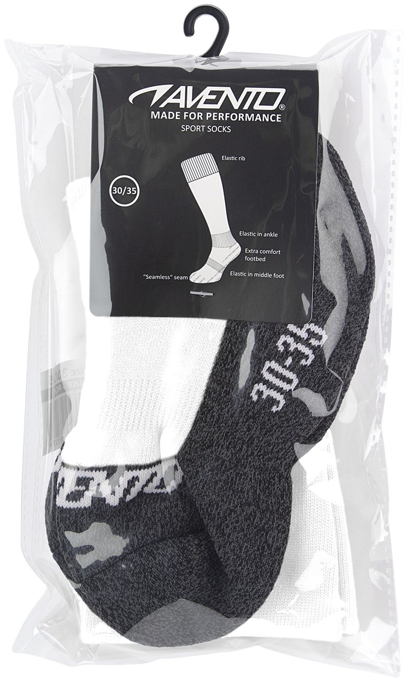 Avento® Avento - Chaussettes de football - Blanc/Gris chiné