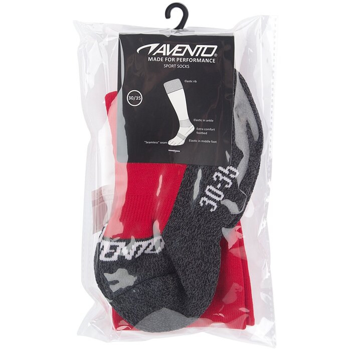 Avento® Avento - Football stockings • Red/Gray mélange