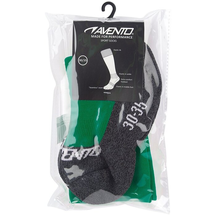 Avento® Avento - Chaussettes de football - Vert/Gris chiné