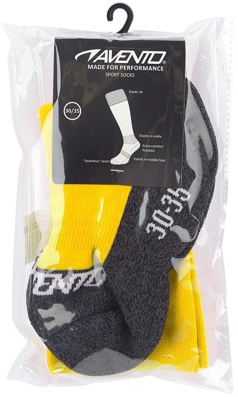 Avento® Avento - Soccer Socks - Yellow/Gray Mélange
