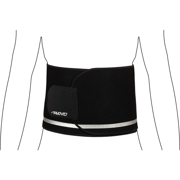 Avento® Avento - Sauna Waist Band Adjustable • Black/Silver gray