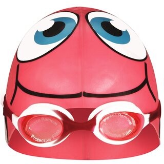 Waimea® Waimea® - Zwemmuts Vis met Zwembril • JUNIOR • Fuchsia/Wit