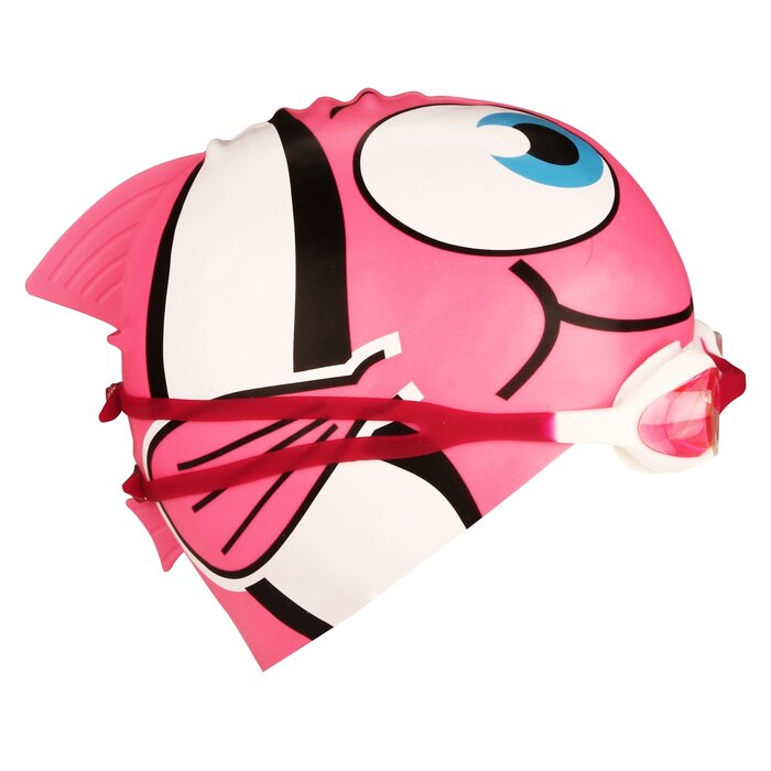 Waimea® Waimea® - Zwemmuts Vis met Zwembril • JUNIOR • Fuchsia/Wit