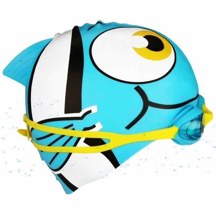 Waimea® Waimea® - Zwemmuts Vis met Zwembril • JUNIOR • Lichtblauw/Wit