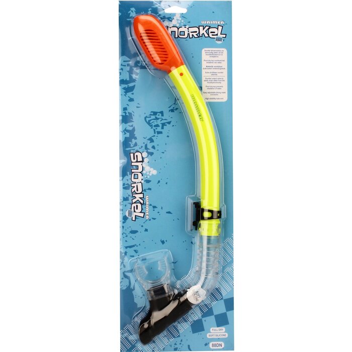 Waimea® Waimea - Masque de plongée Full Dry Liquid Silicone - Jaune fluo/Orange fluo