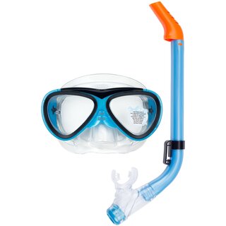 Waimea® Waimea® - Duikmasker met Snorkel - Junior • NAILANI • Aqua/Zwart
