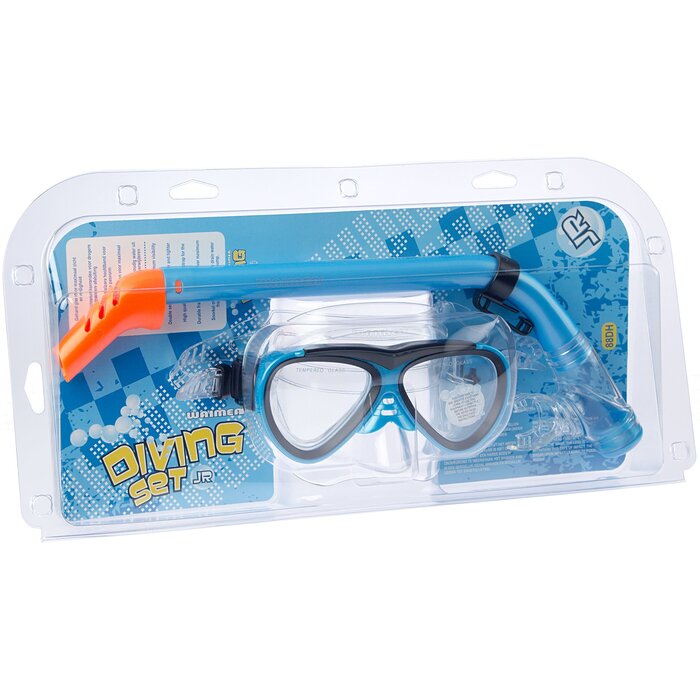Waimea® Waimea – Tauchmaske mit Schnorchel – Junior – NAILANI – Aqua/Schwarz
