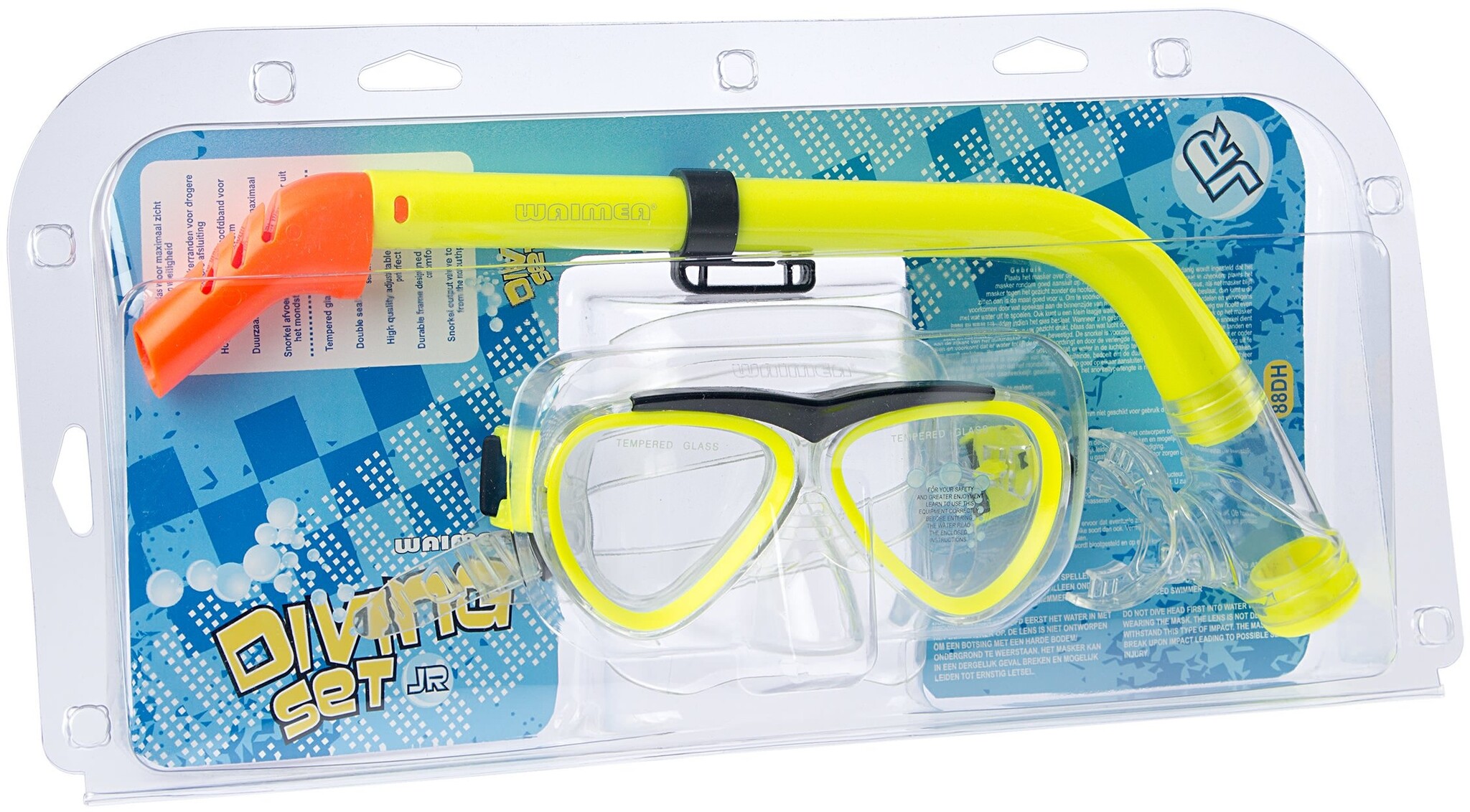 Waimea® Waimea - Diving Mask with Snorkel - Junior - NAILANI - Fluorescent Yellow