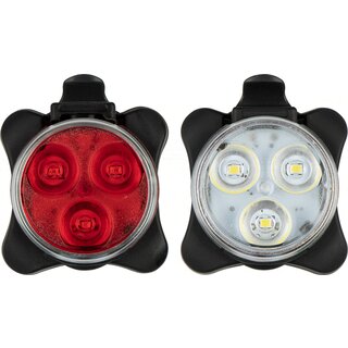 Get & Go® Get & Go® - LED Fietsverlichting Set Oplaadbaar • TRI- LED 45 • Zwart