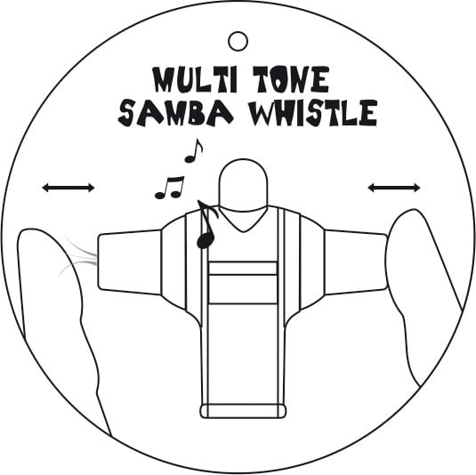 Avento® Avento - Sifflet - SAMBA - Noir/Blanc