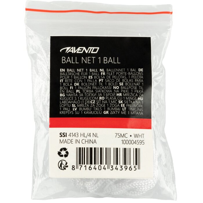 Avento® Avento - Filet à balles pour 1 balle - Blanc