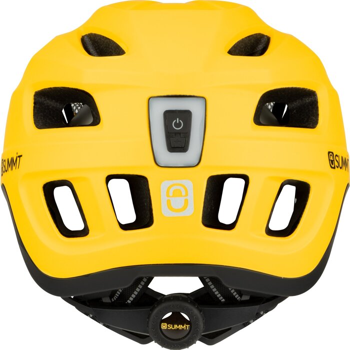 Summit Summit – Fahrrad-Sicherheitshelm Sr – Verstellbar + LED – Gelb/Schwarz