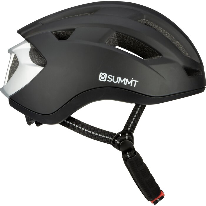 Summit Summit - Senior Bike Safety Helmet - Adjustable - Black/Silver Gray