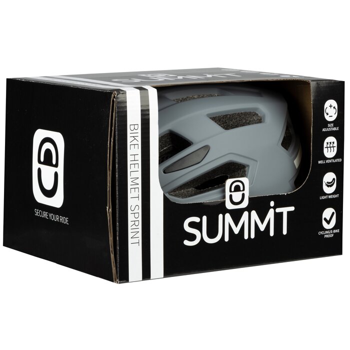 Summit Summit – Fahrradhelm für Senioren – verstellbar – graublau