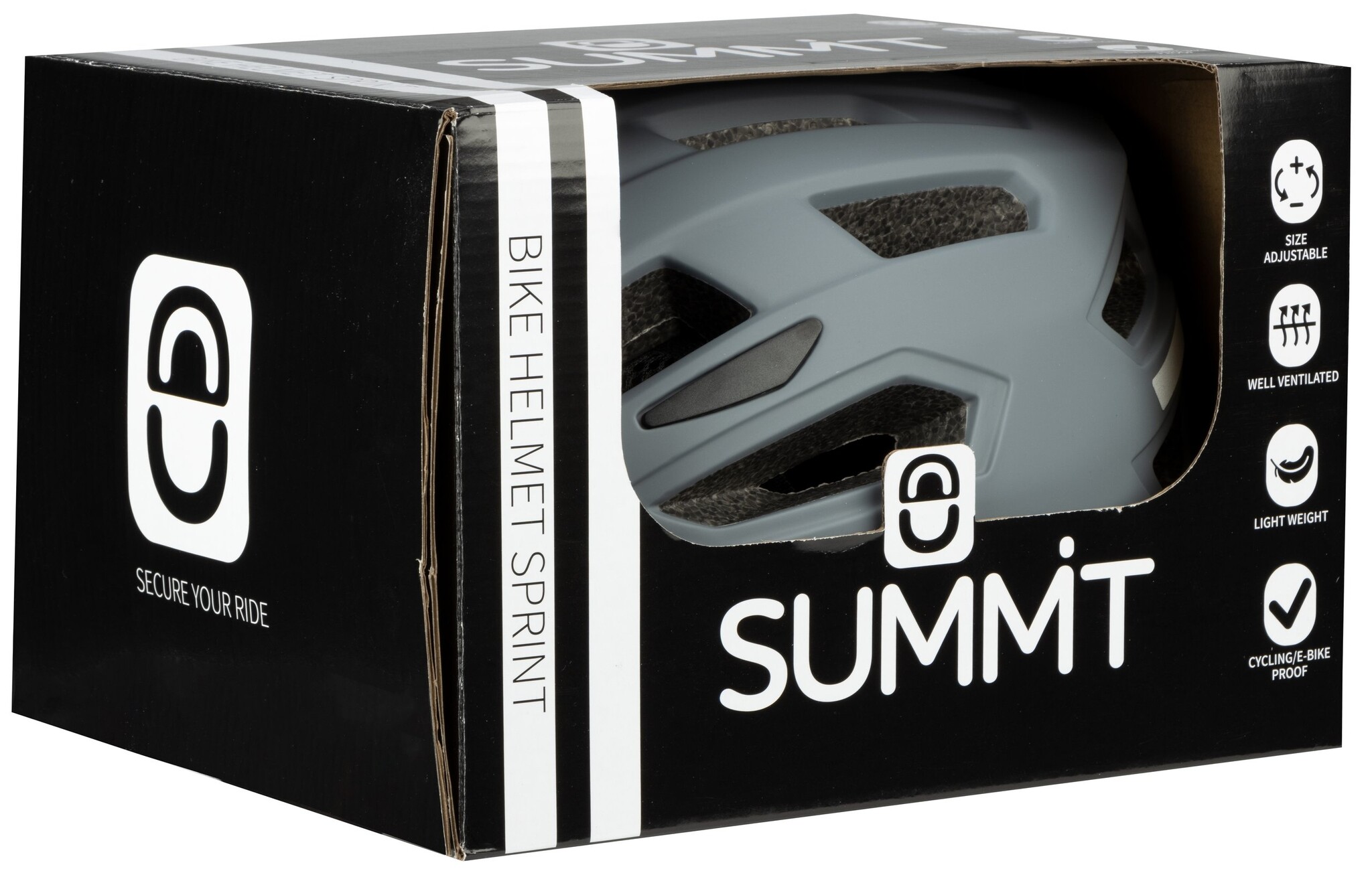 Summit Summit - Senior Bike Safety Helmet - Adjustable - Gray-Blue