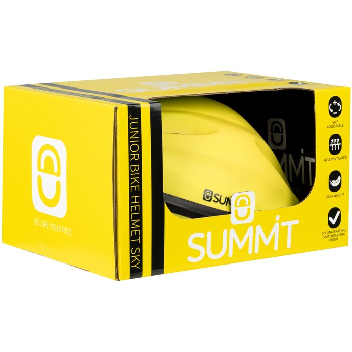 Summit Summit® - Bicycle Safety Helmet Junior Adjustable • Yellow
