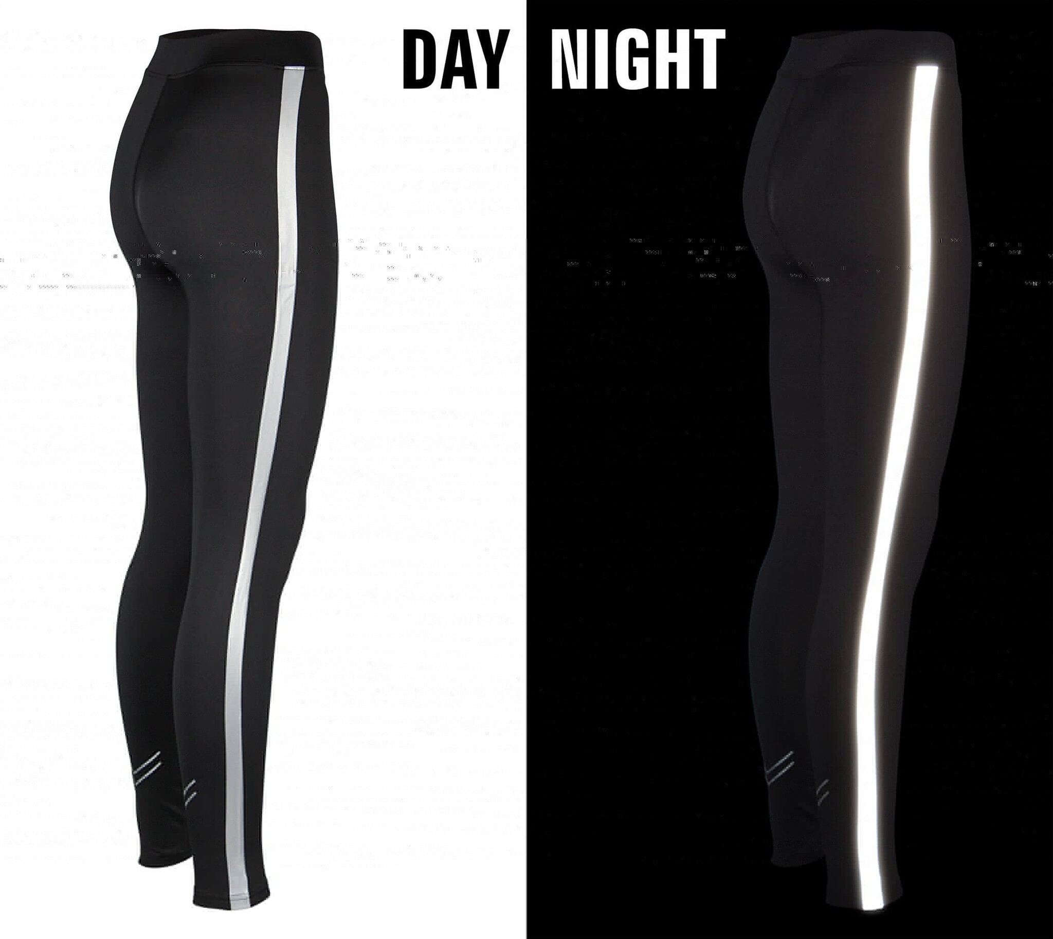 Avento® Avento – Laufhose für Damen  Reflective Stripe – Schwarz/Silber