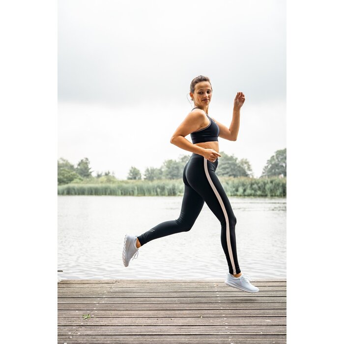 Avento® Avento® - Runningbroek Dames • REFLECTIVE STRIPE • Zwart/Zilver