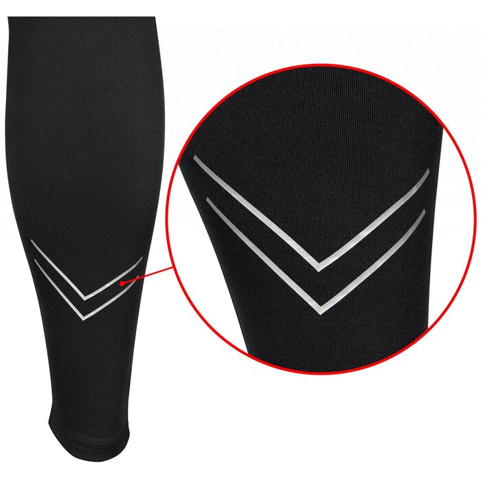 Avento® Avento - Short de course Men • REFLECTIVE STRIPE • Noir/Argent