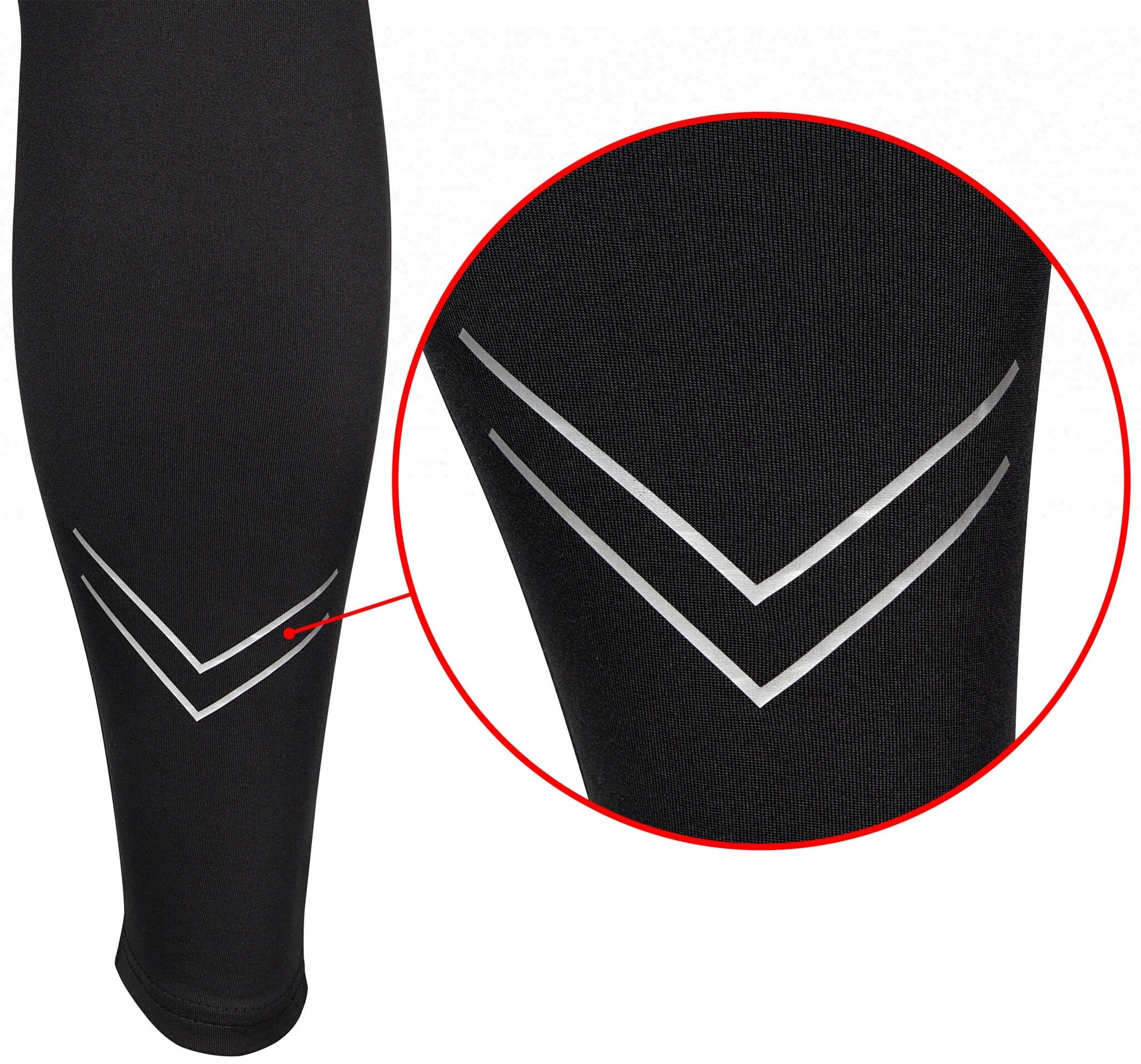 Avento® Avento - Pantalon de course pour homme - Reflective Stripe - Noir/Argent