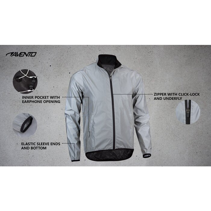 Avento® Avento - Veste réfléchissante pour hommes - FULL REFLECTIVE - Argent