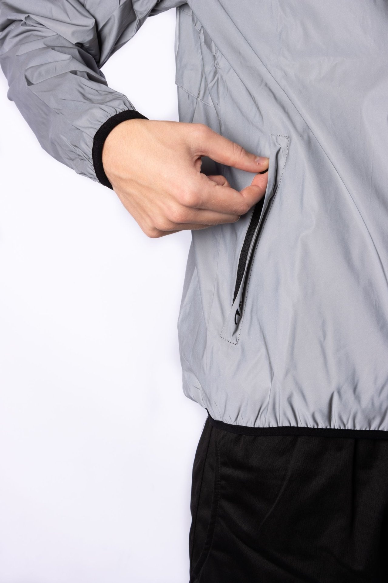 Avento® Avento – Reflektierende Jacke für Herren – FULL REFLECTIVE – Silber