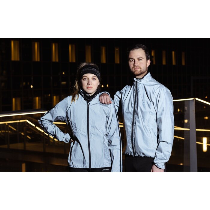 Avento® Avento - Veste réfléchissante pour hommes - FULL REFLECTIVE - Argent