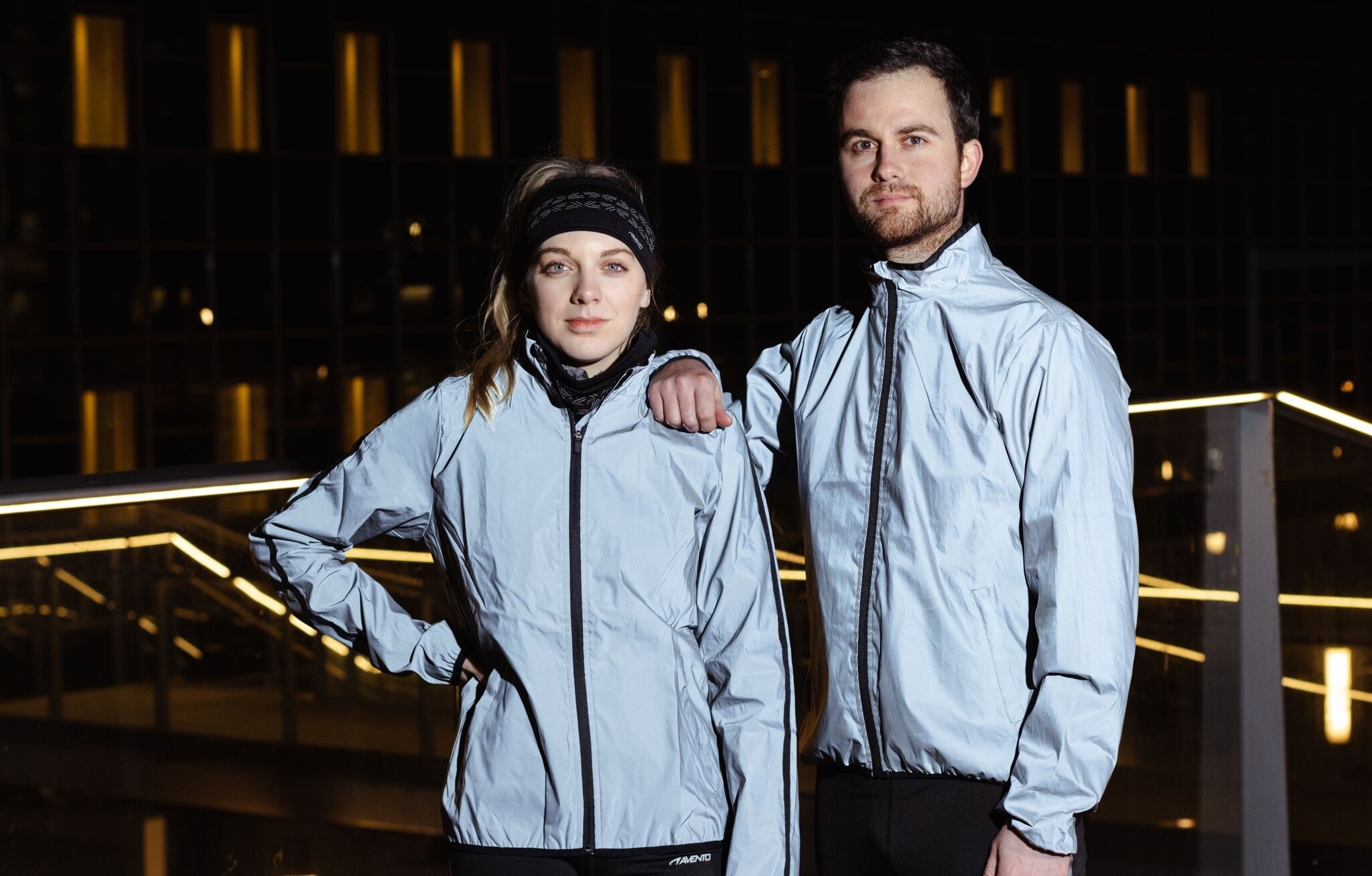 Avento® Avento – Reflektierende Jacke für Herren – FULL REFLECTIVE – Silber