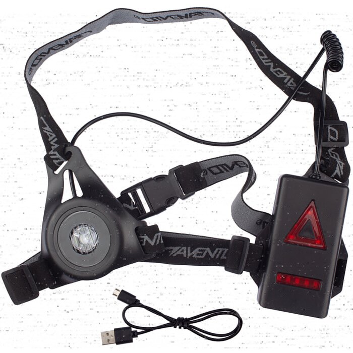 Avento® Avento - Running safety vest - rechargeable • LED • Black