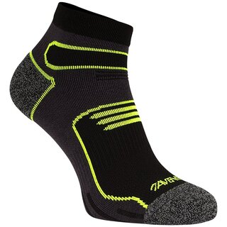 Avento® Chaussettes de sport pour hommes  • 2-PACK • Noir/Jaune fluo