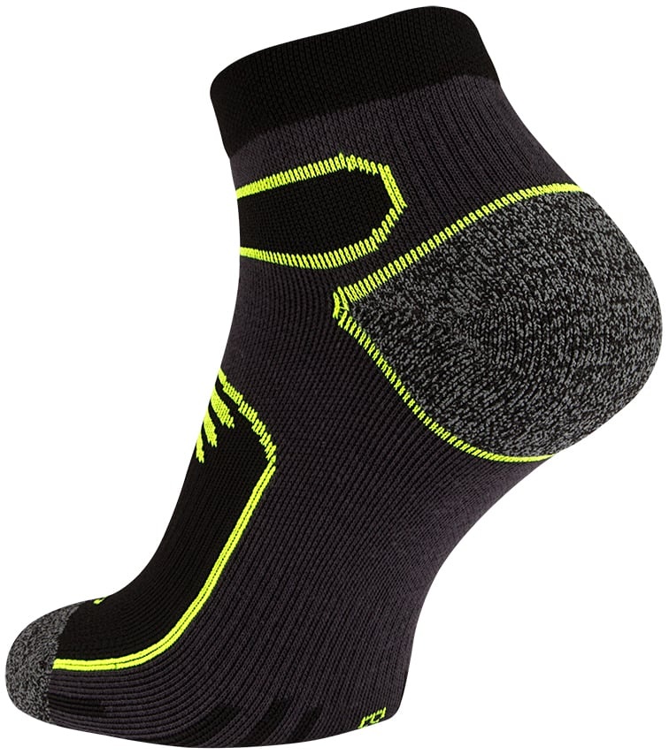 Avento® Avento – Sport-Söckchen für Herren – 2er-Pack – Schwarz/Fluoreszierendes Gelb