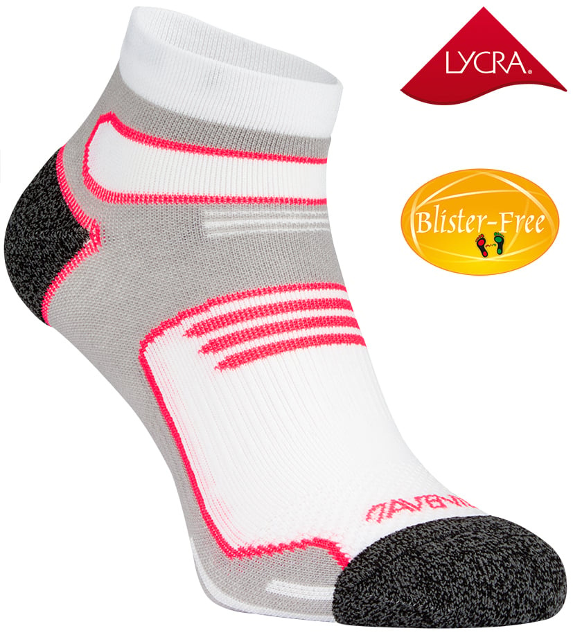 Avento® Avento - Women's Sports Ankle Socks - 2-PACK - White/Pink