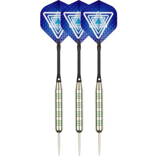 Faver® Fléchettes Nickel/Argent • METALIC • Bleu/Blanc