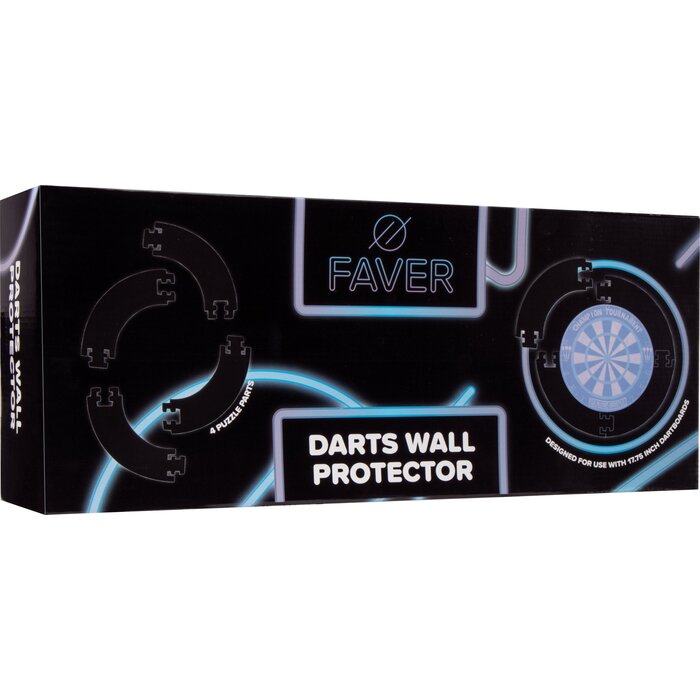 Faver® Faver® - Dartmuurbeschermer • Zwart