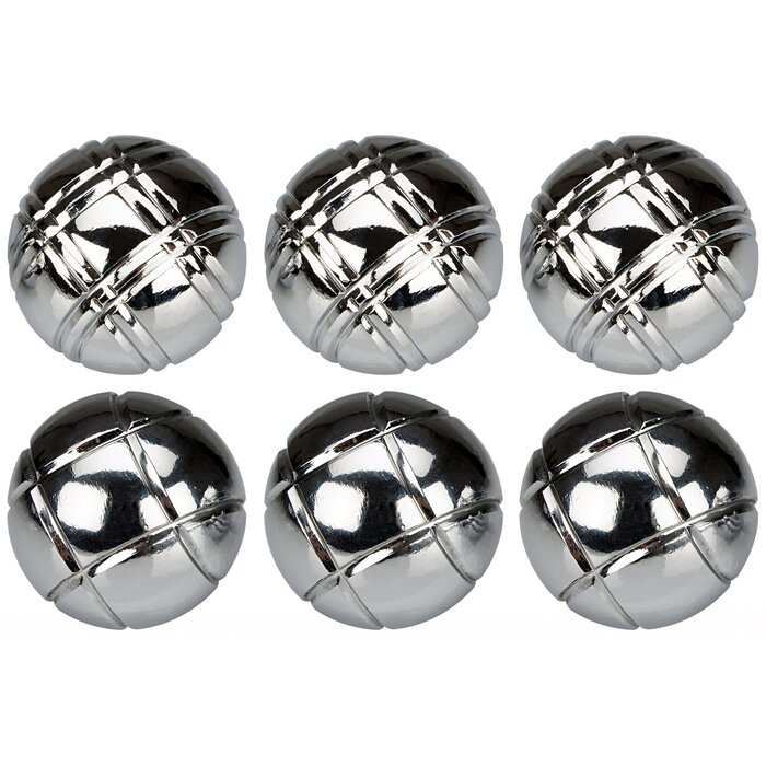 Get & Go® Get & Go® - Mini Jeu de Boules Set • 6 Balls • Chrome/black