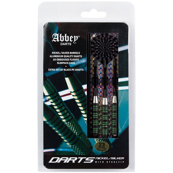Abbey® Darts - Darts • Nickel/Silver • Zwart/Zilver