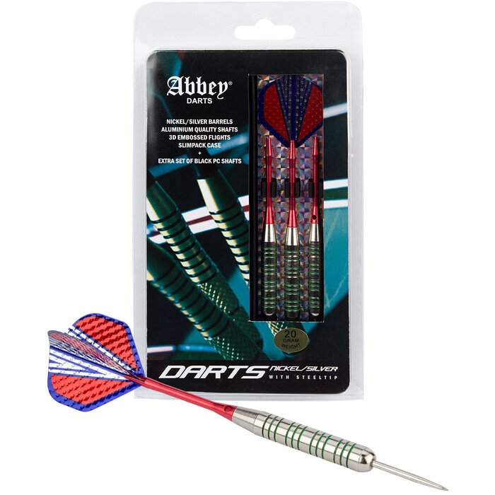Abbey® Darts - Darts • Nickel/Silver • Red/Blue