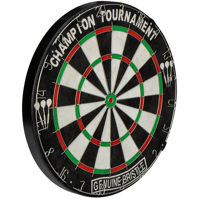 Abbey® Darts - Dartboard Sisal • CLASSIC • Noir/Rouge