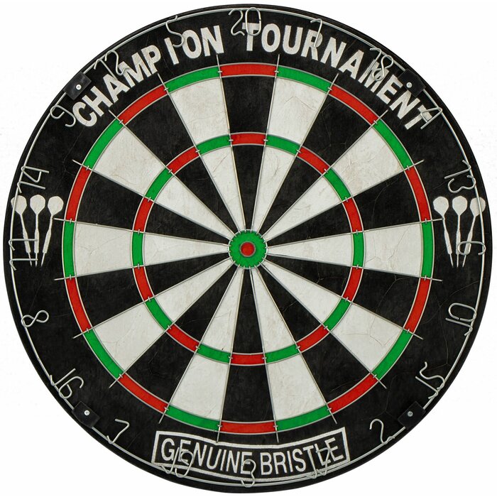 Abbey® Darts - Dartboard Sisal • CLASSIC • Noir/Rouge