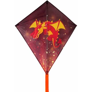 Dragon Fly® Cerf-volant en diamant • DRAGON • Rouge/Noir