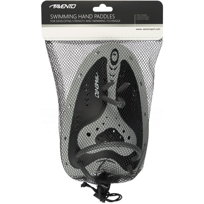 Avento® Avento - Swimming Hand Peddels • Silver/Black